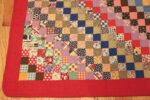 Corner Of Colorful Antique American Quilt 71962 by Nazmiyal Antique Rugs