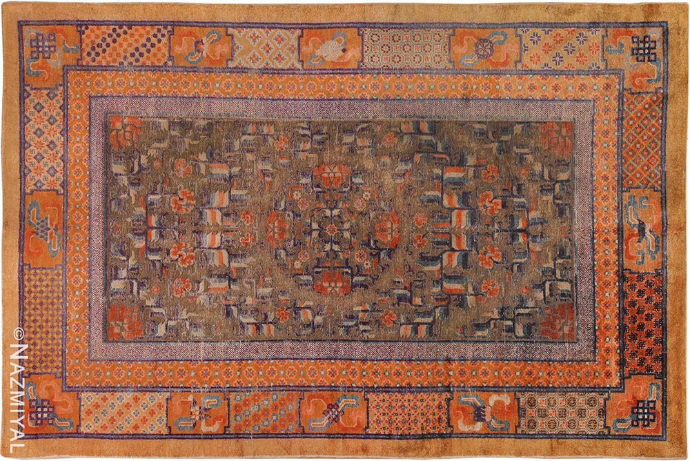 Antique Silk Chinese Rug Antique Silk Chinese Rug #70313 by Nazmiyal Antique Rugs