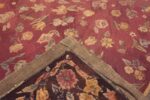 Back Of Antique English Needlepoint Floral Rug 71983 by Nazmiyal Antique Rugs