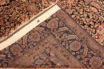 Back Of Antique Persian Floral Design Mohtasham Kashan Rug 72114 by Nazmiyal Antique Rugs