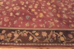 Border Of Antique English Needlepoint Floral Rug 71983 by Nazmiyal Antique Rugs