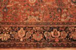 Border Of Antique Persian Sarouk Farahan Area Rug 72082 by Nazmiyal Antique Rugs