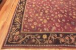 Corner Of Antique English Needlepoint Floral Rug 71983 by Nazmiyal Antique Rugs