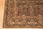 Corner Of Antique Persian Floral Design Mohtasham Kashan Rug 72114 by Nazmiyal Antique Rugs