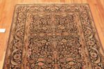 Detail Of Antique Persian Floral Design Mohtasham Kashan Rug 72114 by Nazmiyal Antique Rugs