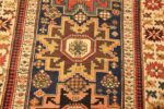 Detail Of Colorful Antique Caucasian Kazak Runner Rug 72109 by Nazmiyal Antique Rugs
