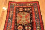 Detail Of Jewel Tone Antique Caucasian Karabagh Runner Rug 72108 by Nazmiyal Antique Rugs