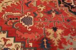 Detailed Of Large Antique Persian Heriz Rug 72039 by Nazmiyal Antique Rugs