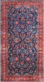Fine Oversized Antique Persian Kashan Manchester Wool Rug 72080 by Nazmiyal Antique Rugs
