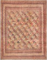 Garden Design Large Antique Persian Kerman Rug 72038 by Nazmiyal Antique Rugs