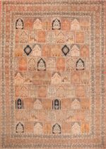 Large Antique Persian Haji Jalili Tabriz Garden Design Rug 72070 by Nazmiyal Antique Rugs