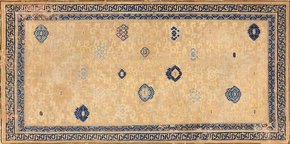 Rare Antique 17th Century Chinese Ningxia Rug 3285 by Nazmiyal Antique Rugs