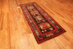 Side Of Jewel Tone Antique Caucasian Karabagh Runner Rug 72108 by Nazmiyal Antique Rugs
