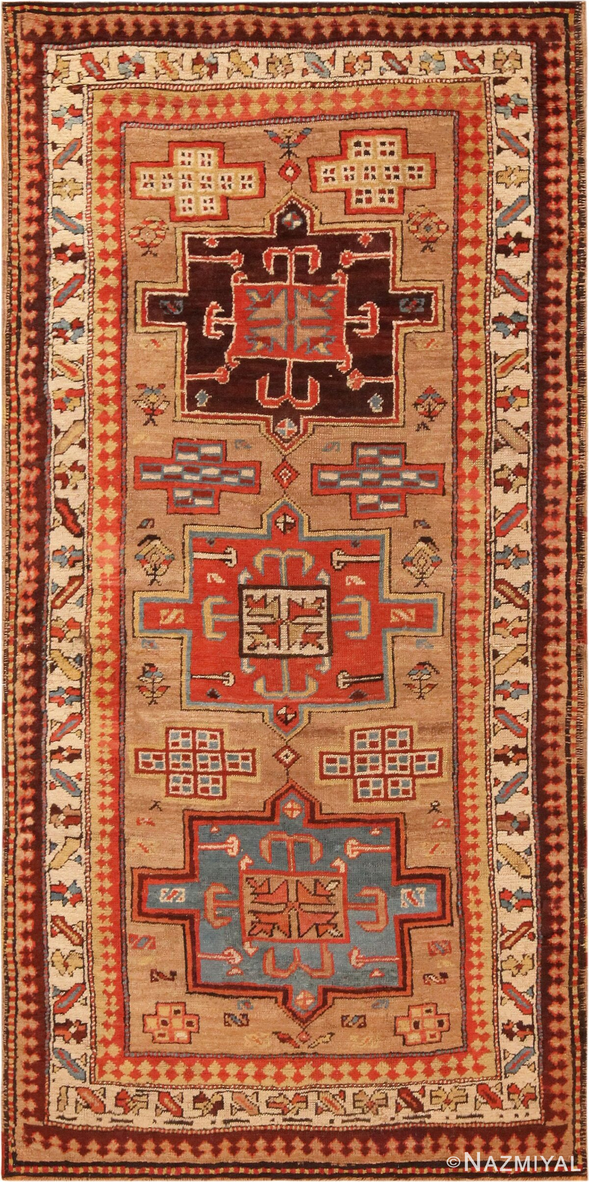 Antique Persian Bakshaish Rug 71994 by Nazmiyal Antique Rugs