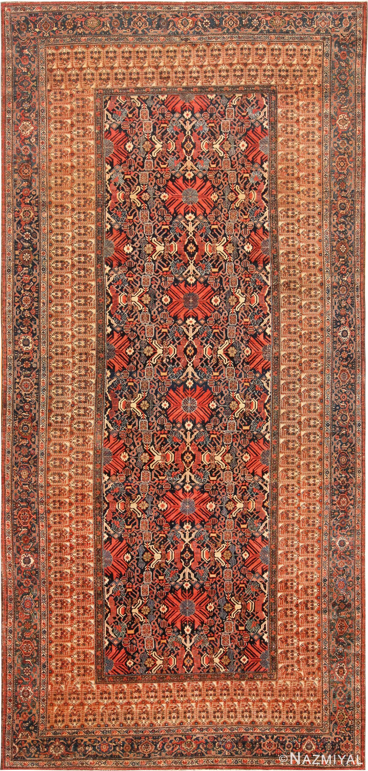 Antique Persian Farahan Rug 71990 by Nazmiyal Antique Rugs