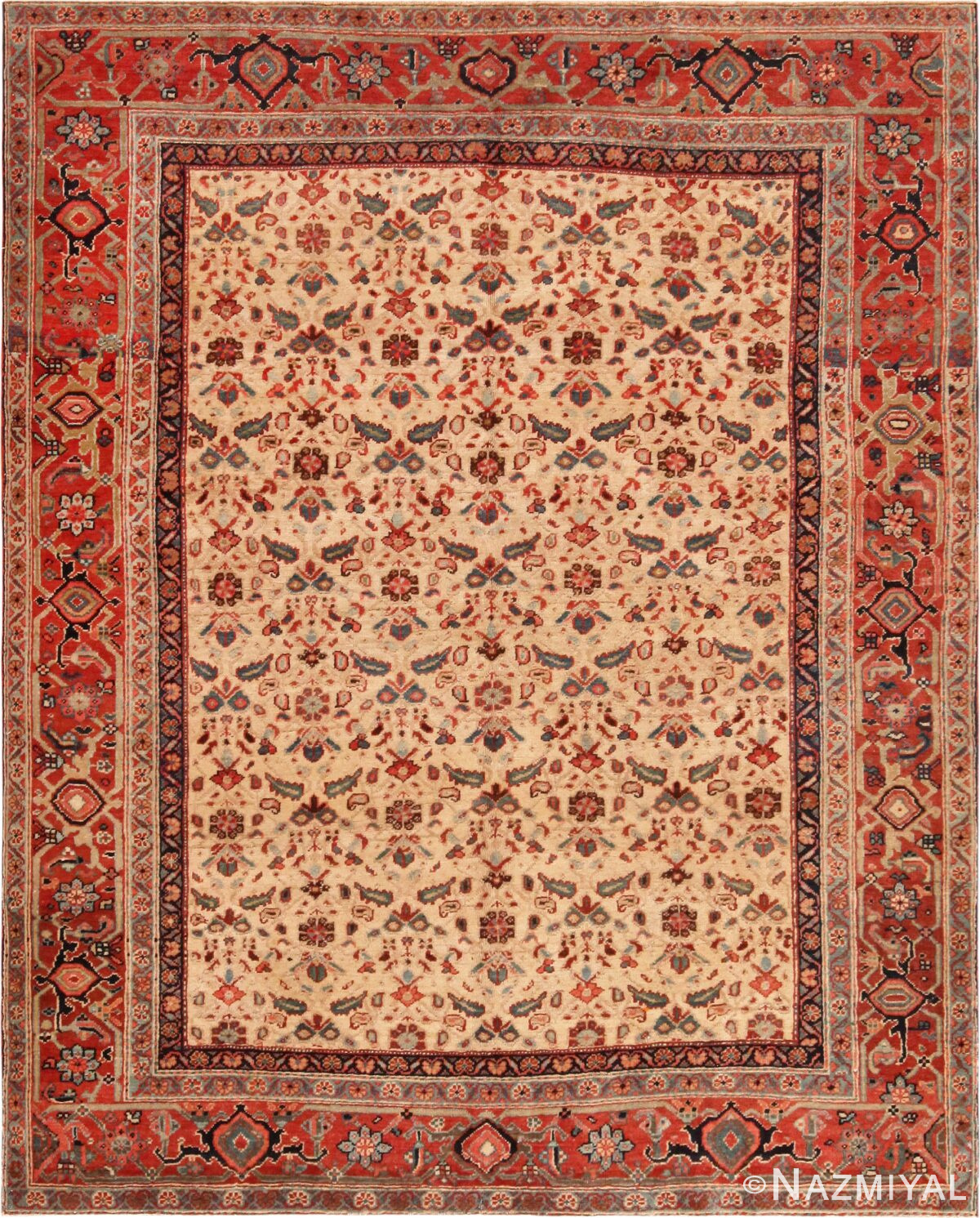 Antique Persian Heriz Rug 71968 by Nazmiyal Antique Rugs