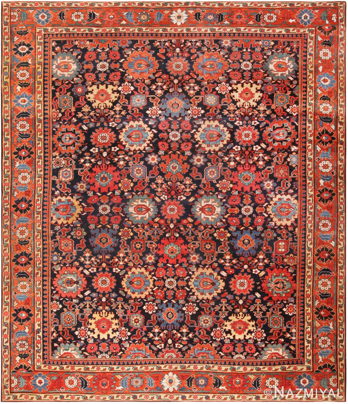 Antique Persian Sultanabad Rug 72084 by Nazmiyal Antique Rugs