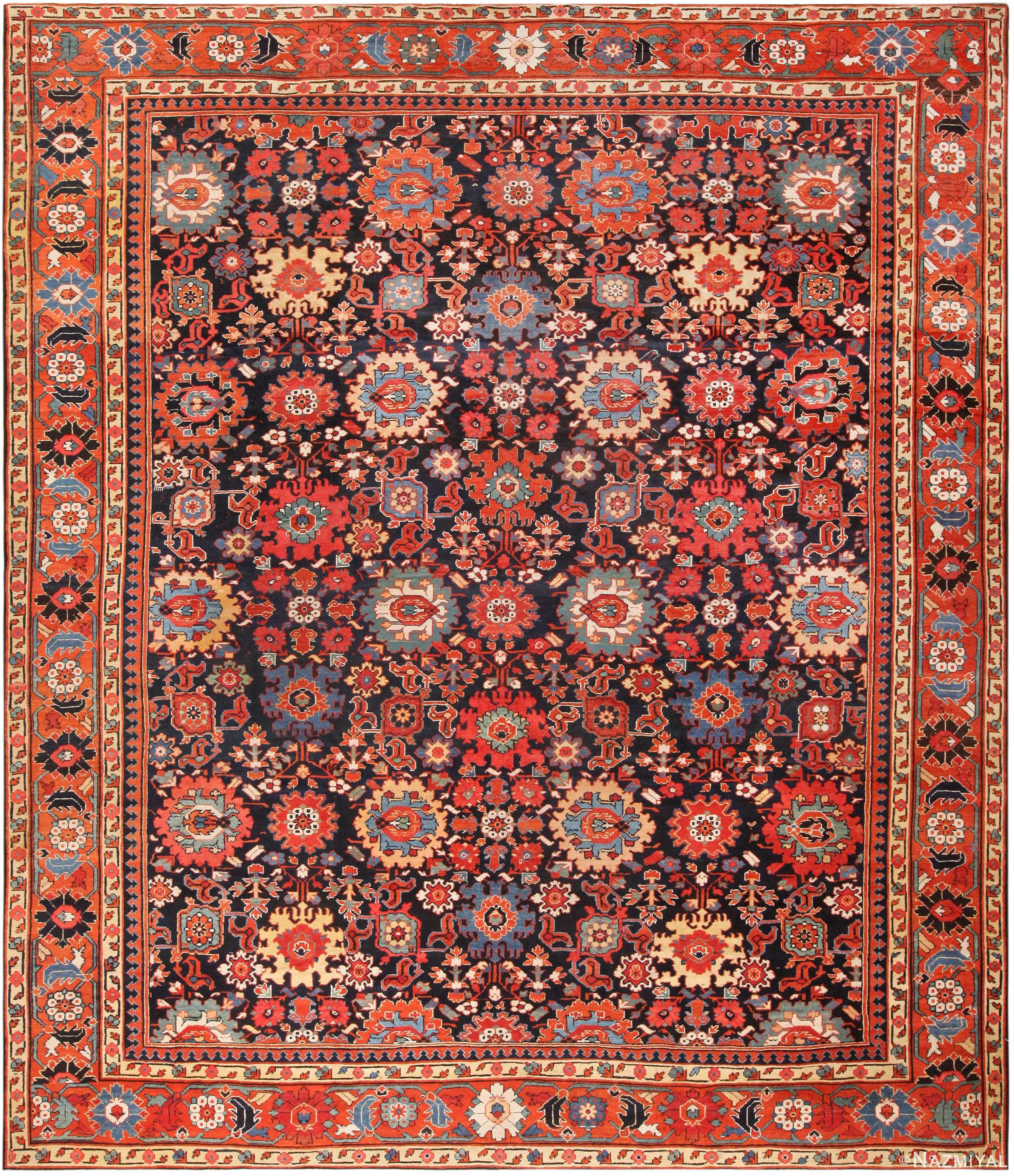 Persian Sultanabad Jewel Tone Rug 72084 Nazmiyal Antique Rugs