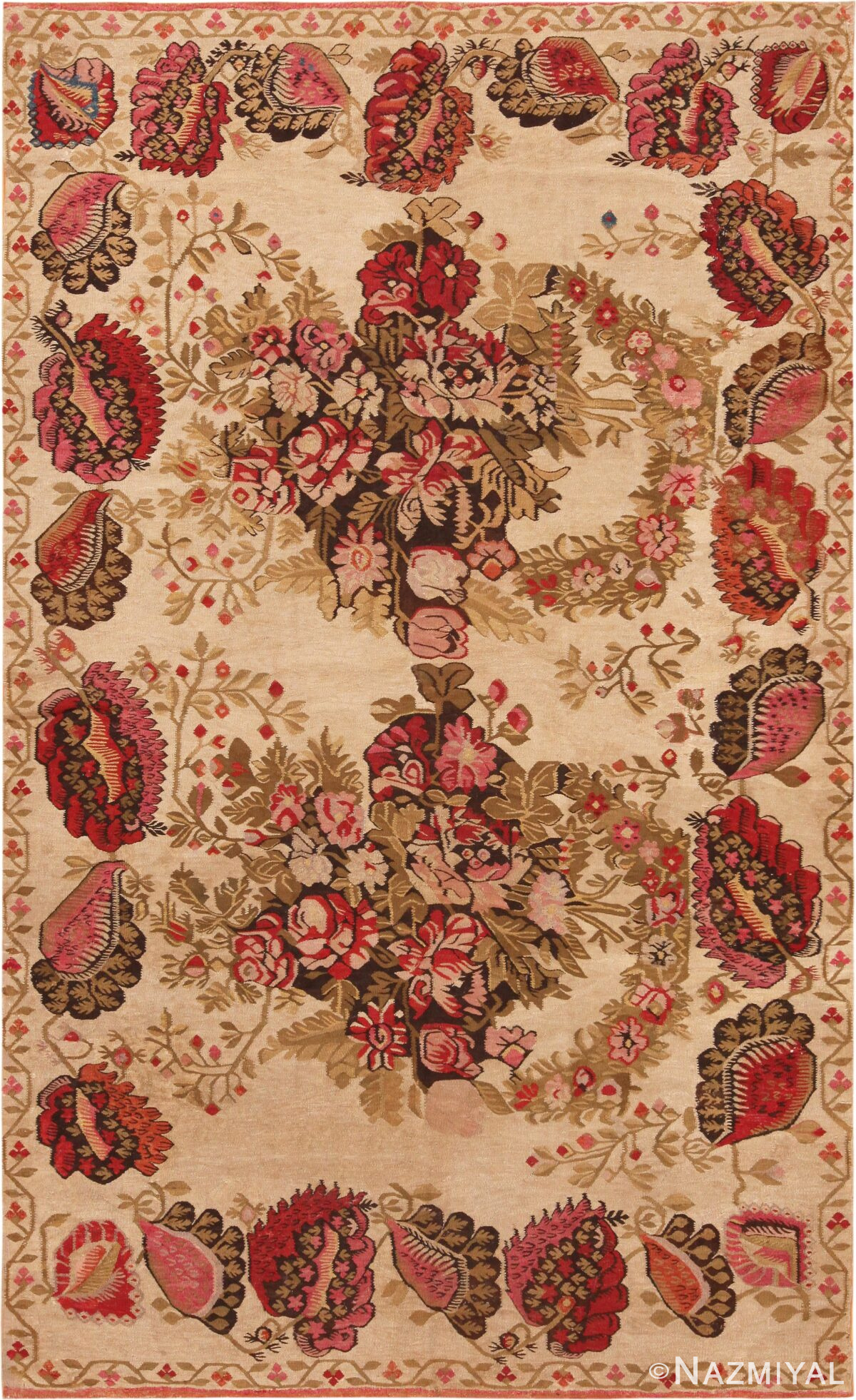 Antique Romanian Bessarabian Rug 71961 by Nazmiyal Antique Rugs