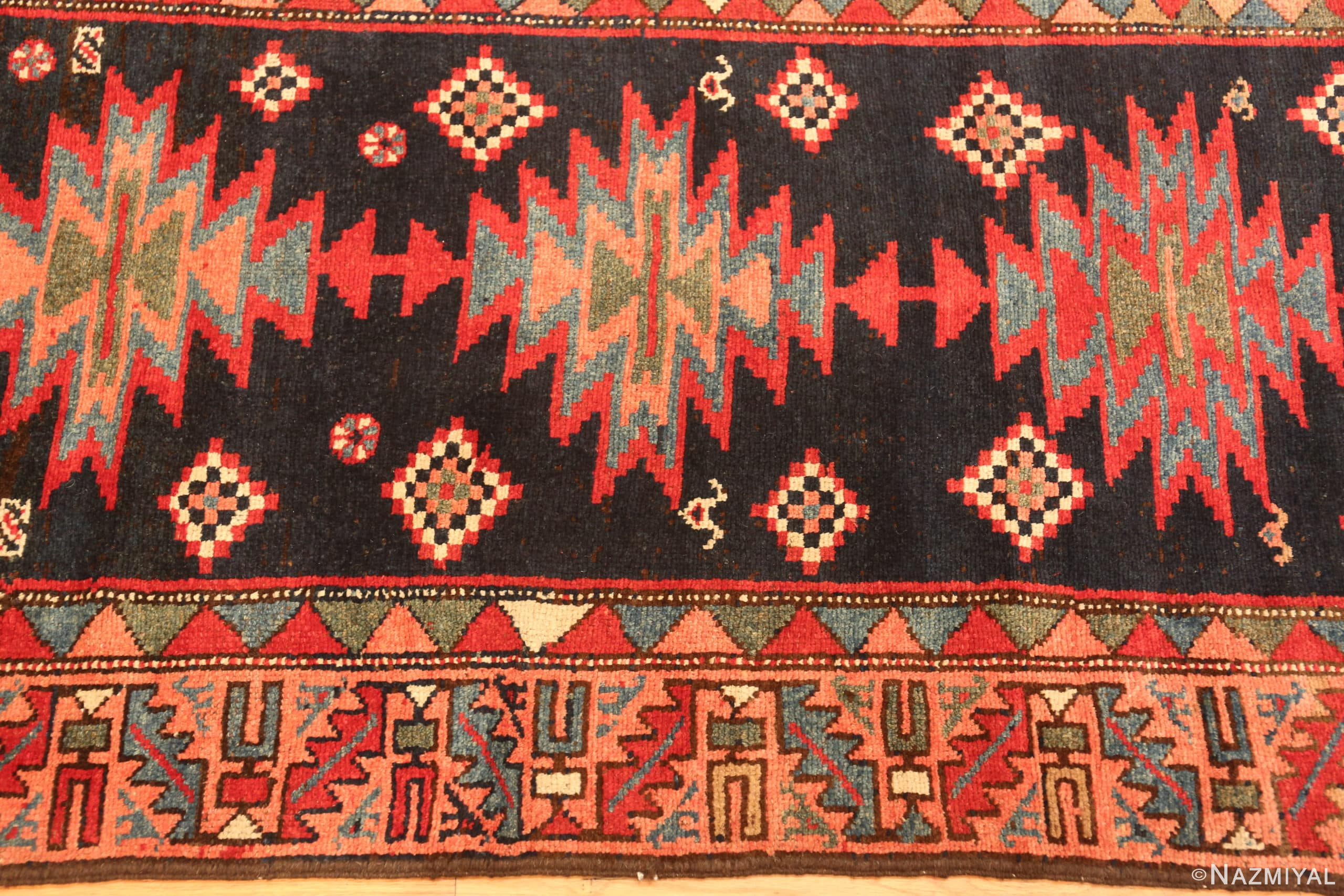 Antique Persian Heriz Tribal Runner 72050 Nazmiyal Antique Rugs