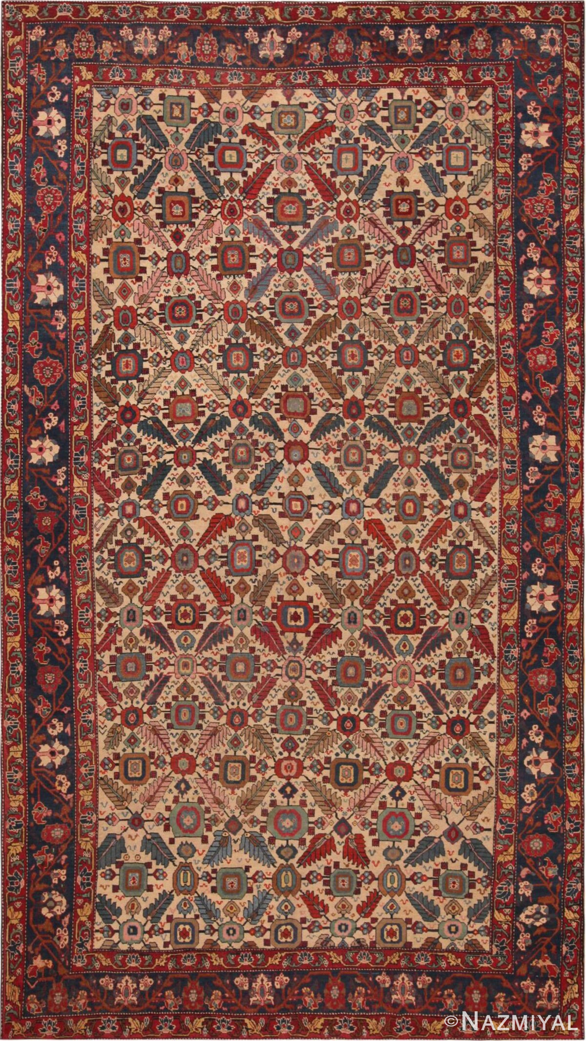 Large Antique Caucasian Karabagh Rug 71978 by Nazmiyal Antique Rugs