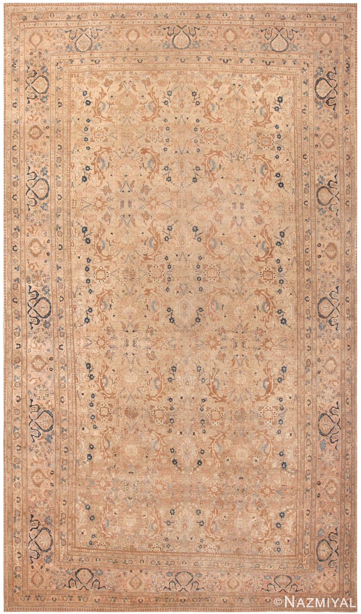 Large Antique Persian Tabriz Rug 71980 by Nazmiyal Antique Rugs