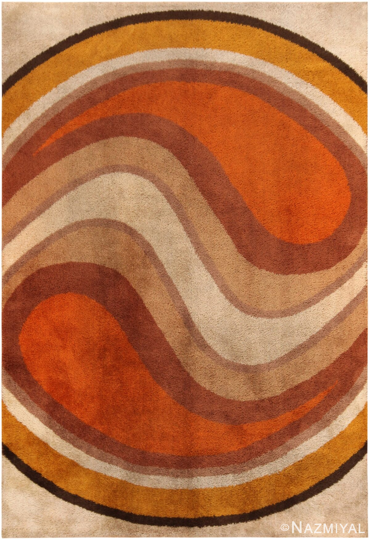Vintage Scandinavian Rya Rug 71993 by Nazmiyal Antique Rugs
