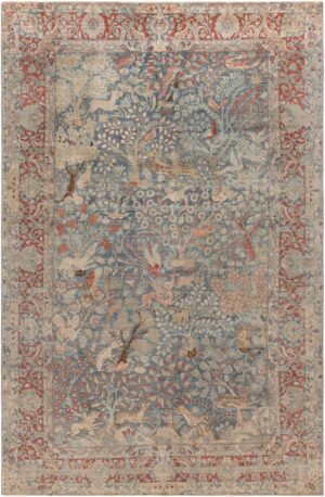 Animal Design Antique Persian Tabriz Rug 72146 by Nazmiyal Antique Rugs