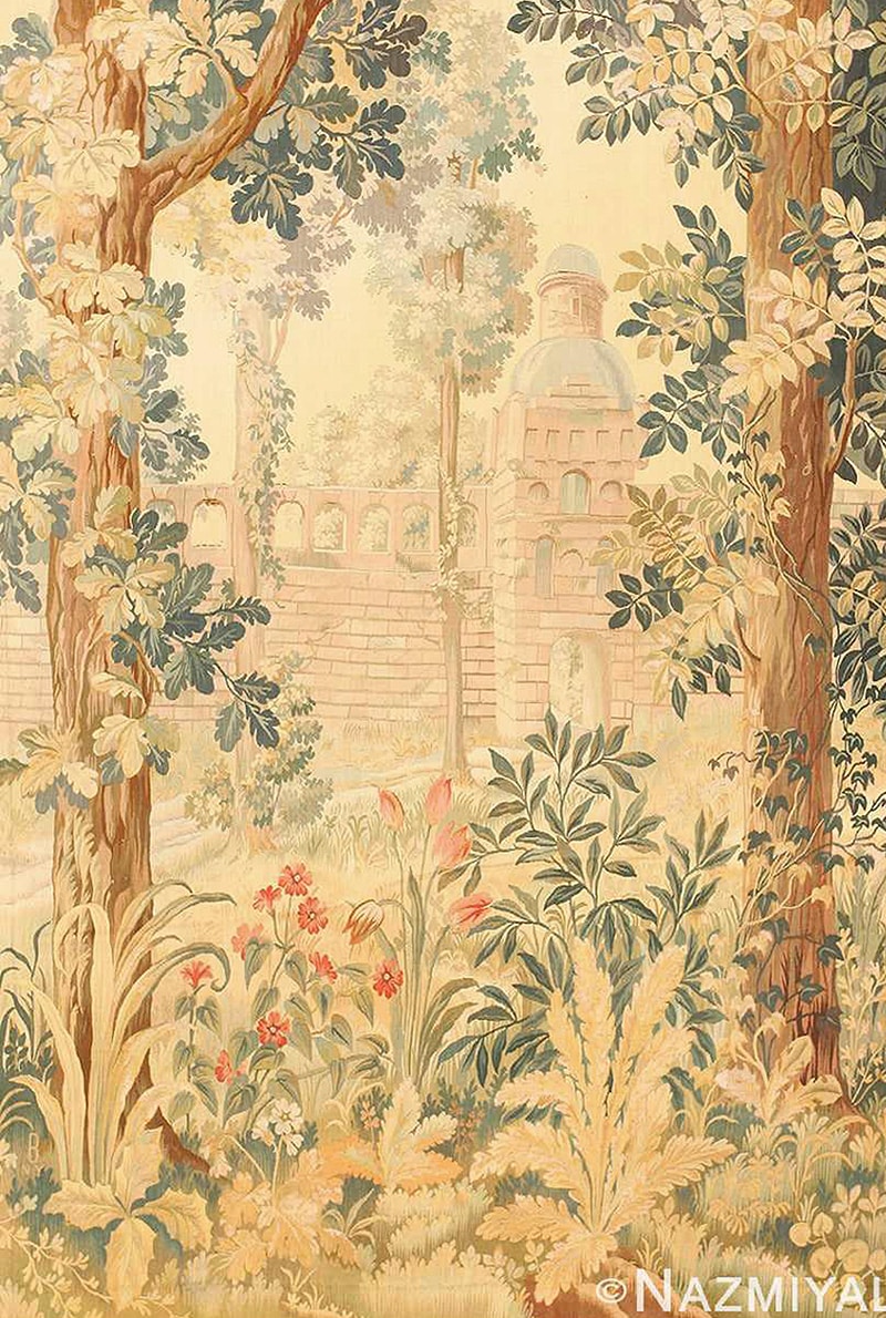 Antique American Verdure Tapestry #46939 Antique American Verdure Tapestry #46939 by Nazmiyal Antique Rugs
