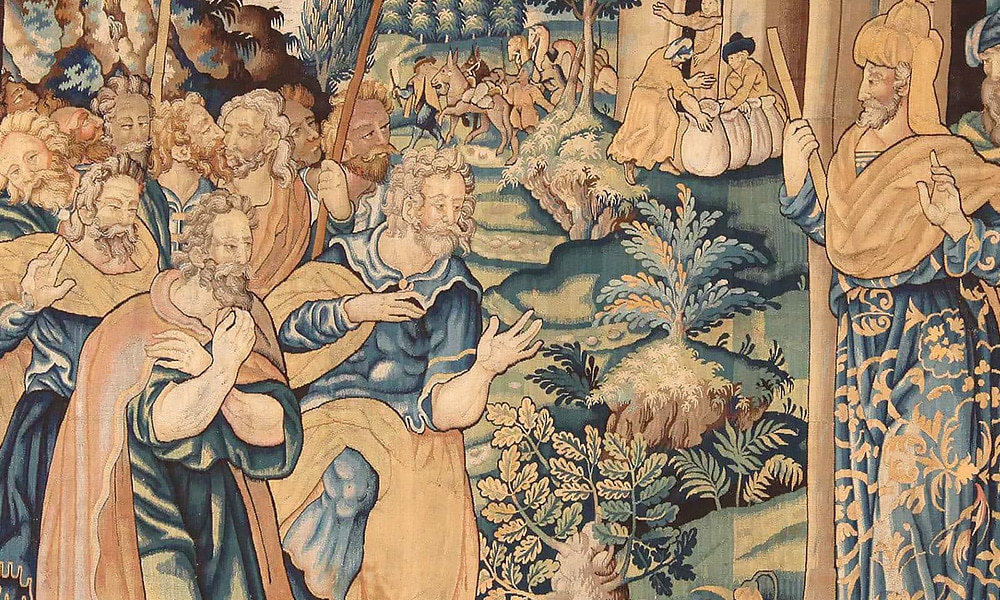 Antique Biblical Flemish Tapestry #72008 With Human Figures Antique Biblical Flemish Tapestry With Human Figures #72008 by Nazmiyal Antique Rugs