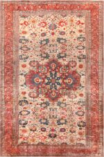 Silk Antique Persian Heriz Area Rug 71939 by Nazmiyal Antique Rugs