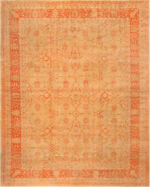Antique Turkish Oushak Rug 71853 by Nazmiyal Antique Rugs