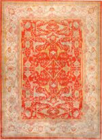 Antique Turkish Oushak Rug 71941 by Nazmiyal Antique Rugs