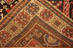 Back Of Antique Caucasian Kazak Rug 72095 by Nazmiyal Antique Rugs