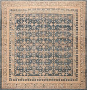 Blue Background Modern Khotan Rug 72156 by Nazmiyal Antique Rugs