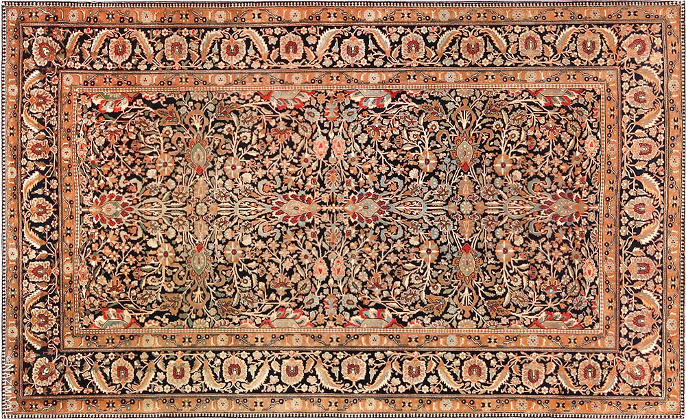 Bold Blue Antique Persian Mohtasham Kashan Rug Bold Blue Antique Persian Mohtasham Kashan Rug #72114 by Nazmiyal Antique Rugs