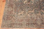 Corner Of Animal Design Antique Persian Tabriz Rug Corner Of Animal Design Antique Persian Tabriz Rug 72146 by Nazmiyal Antique Rugs