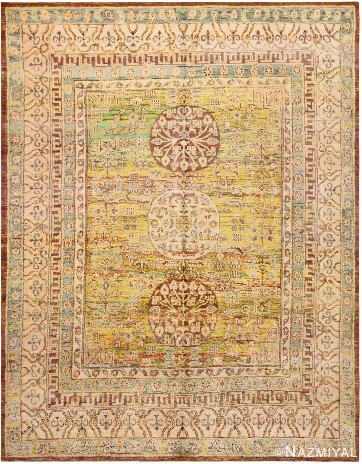 Modern Khotan Style Area Rug 72157 by Nazmiyal Antique Rugs