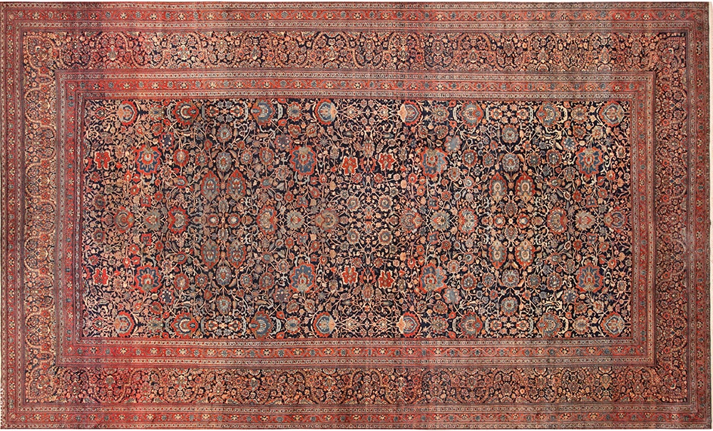 Antique Persian Mohtasham Kashan Floral Pattern Rug #70951 Antique Persian Mohtasham Kashan Floral Pattern Rug #70951 by Nazmiyal Antique Rugs