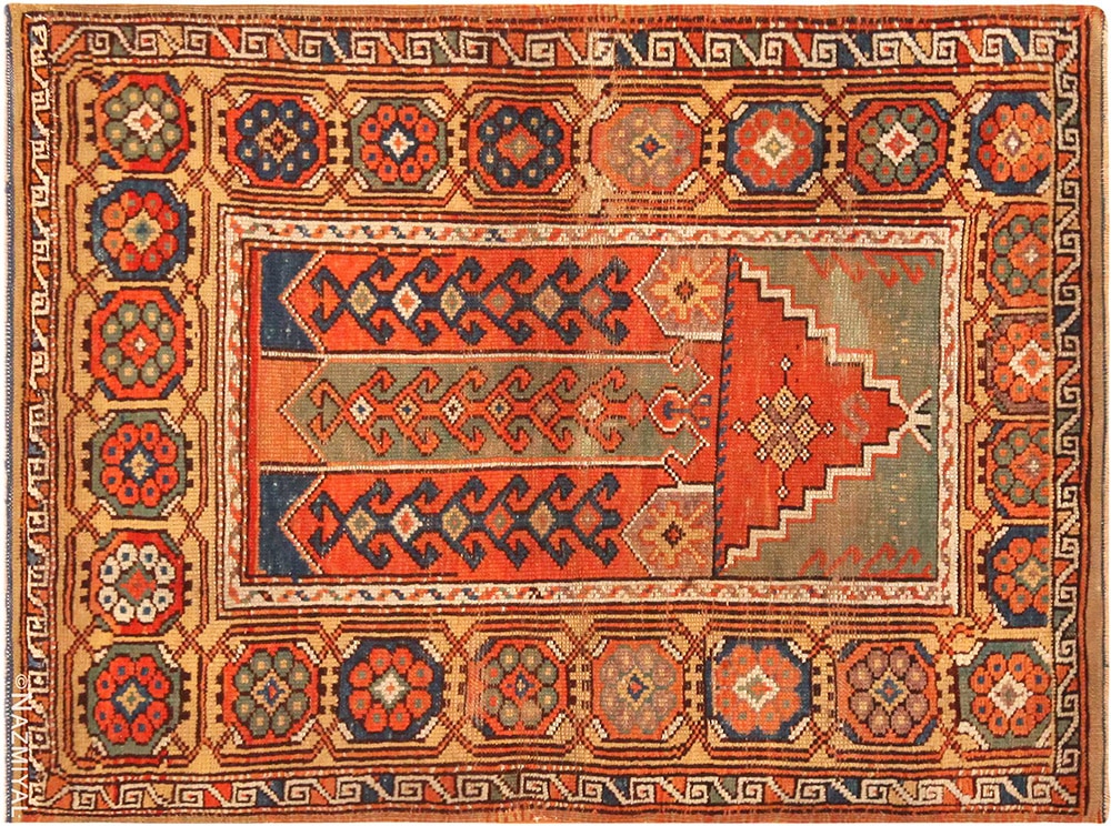 Antique Turkish Konya Prayer Pattern Rug #71787 Antique Turkish Konya Prayer Pattern Rug #71787 by Nazmiyal Antique Rugs
