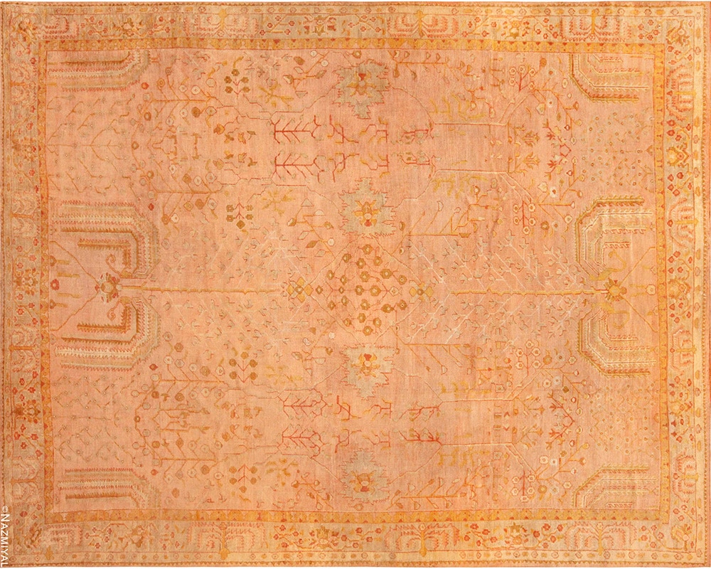 Antique Turkish Oushak Tribal Design Rug #71694 Antique Turkish Oushak Tribal Design Rug #71694 by Nazmiyal Antique Rugs