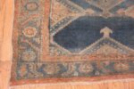 Corner Of Blue Background Antique Persian Malayer Runner Rug 72053 by Nazmiyal Antique Rugs