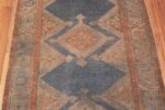 Detail Of Blue Background Antique Persian Malayer Runner Rug 72053 by Nazmiyal Antique Rugs