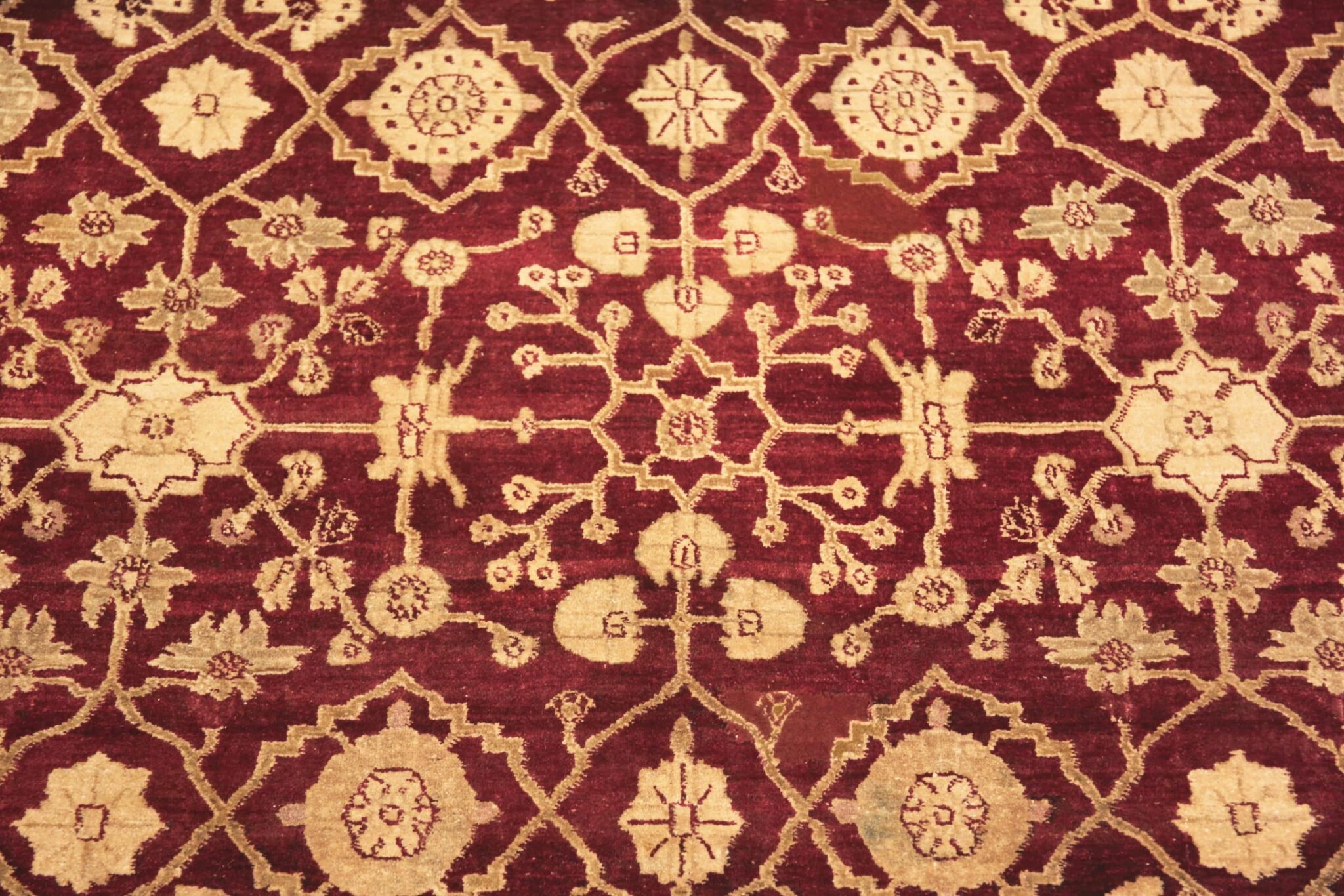 Indian Rug Design Red Large Antique Indian Agra Rug 72206 by Nazmiyal
