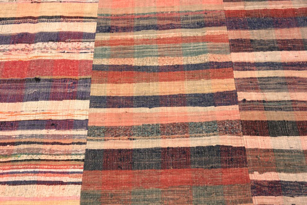 Modern Rag Colours Purple Tones Modern Turkish Rag Rug 72213 by Nazmiyal Rugs