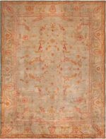 Large Antique Turkish Oushak Rug 71940 by Nazmiyal Antique Rugs