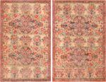 Pair Of Vase Design Antique Persian Kerman Rugs 72185/72191 by Nazmiyal Antique Rugs