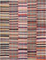 Purple Tones Modern Turkish Rag Rug 72213 by Nazmiyal Antique Rugs