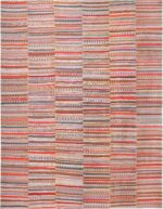 Stripped Modern Turkish Rag Rug Stripped Modern Turkish Rag Rug 72215 by Nazmiyal Antique Rugs