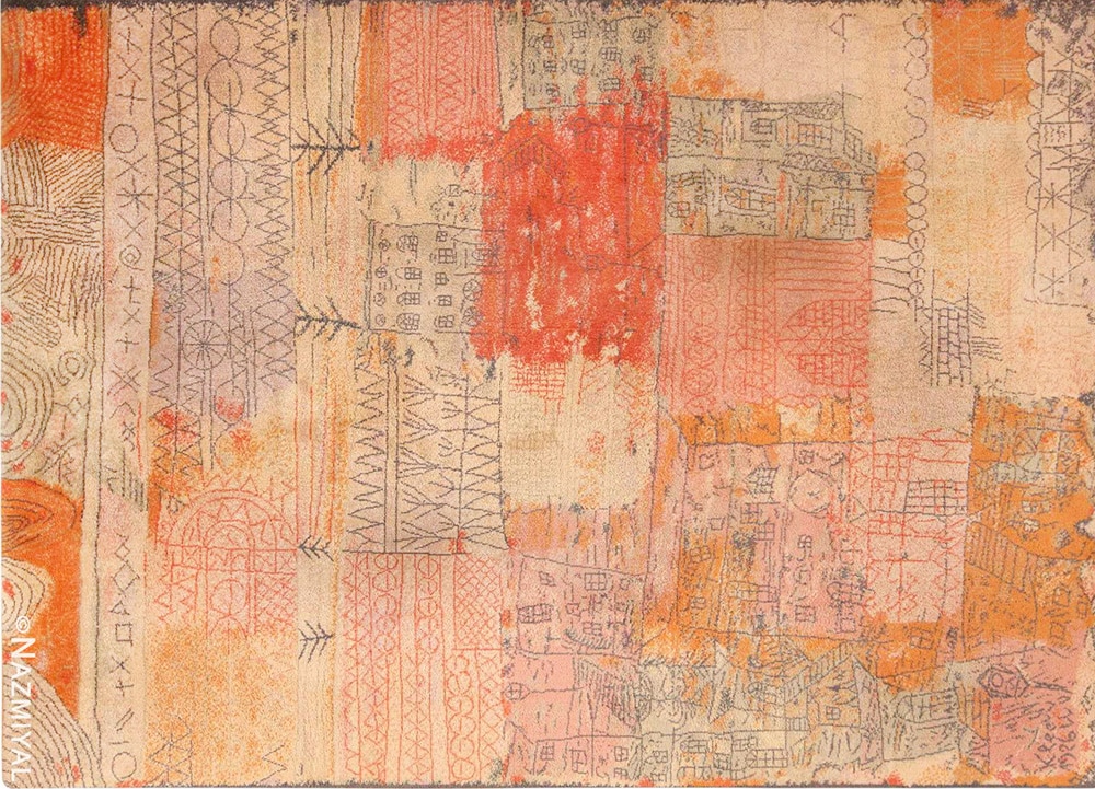 Vintage Paul Klee Art Rug #71616 Vintage Paul Klee Art Rug #71616 by Nazmiyal Antique Rugs